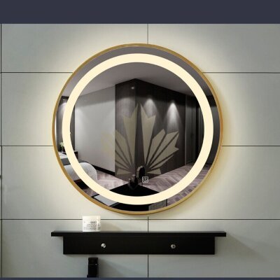 Зеркало с подсветкой и часами для ванной Вега 60 